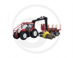 Trattore Giocattolo BRUDER TRATTORE FORESTALE STEYR CVT 6230 Con Carro